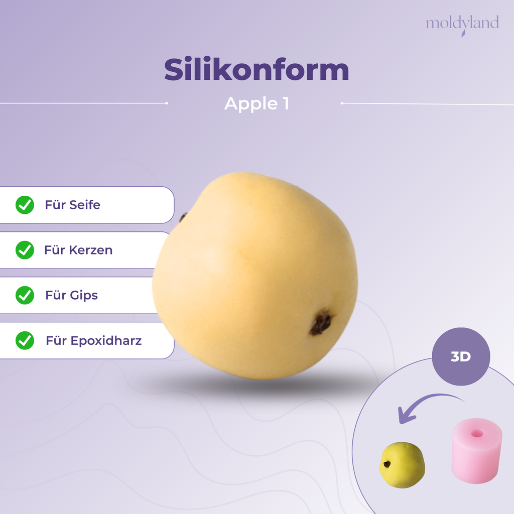 Silikonform 3D Apple 1