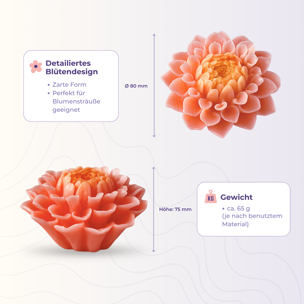 Silikonform 3D Blume 1