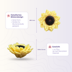 Silikonform Sonnenblume 3D Größe