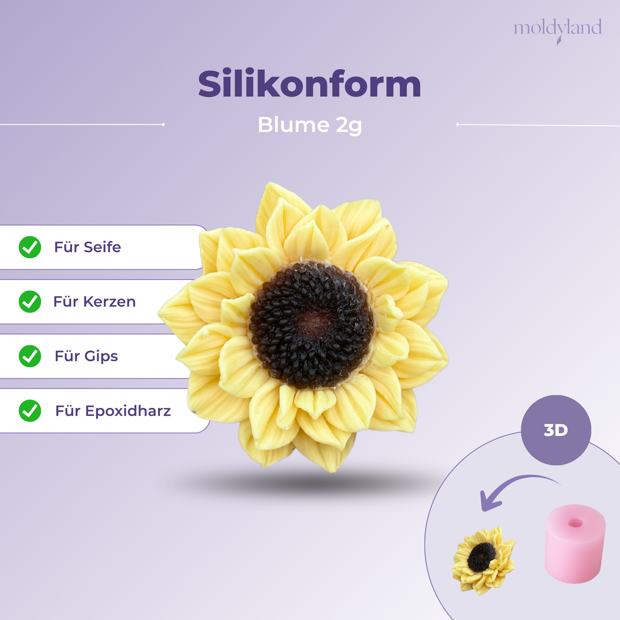 Silikonform Blumenform Gießform Mold