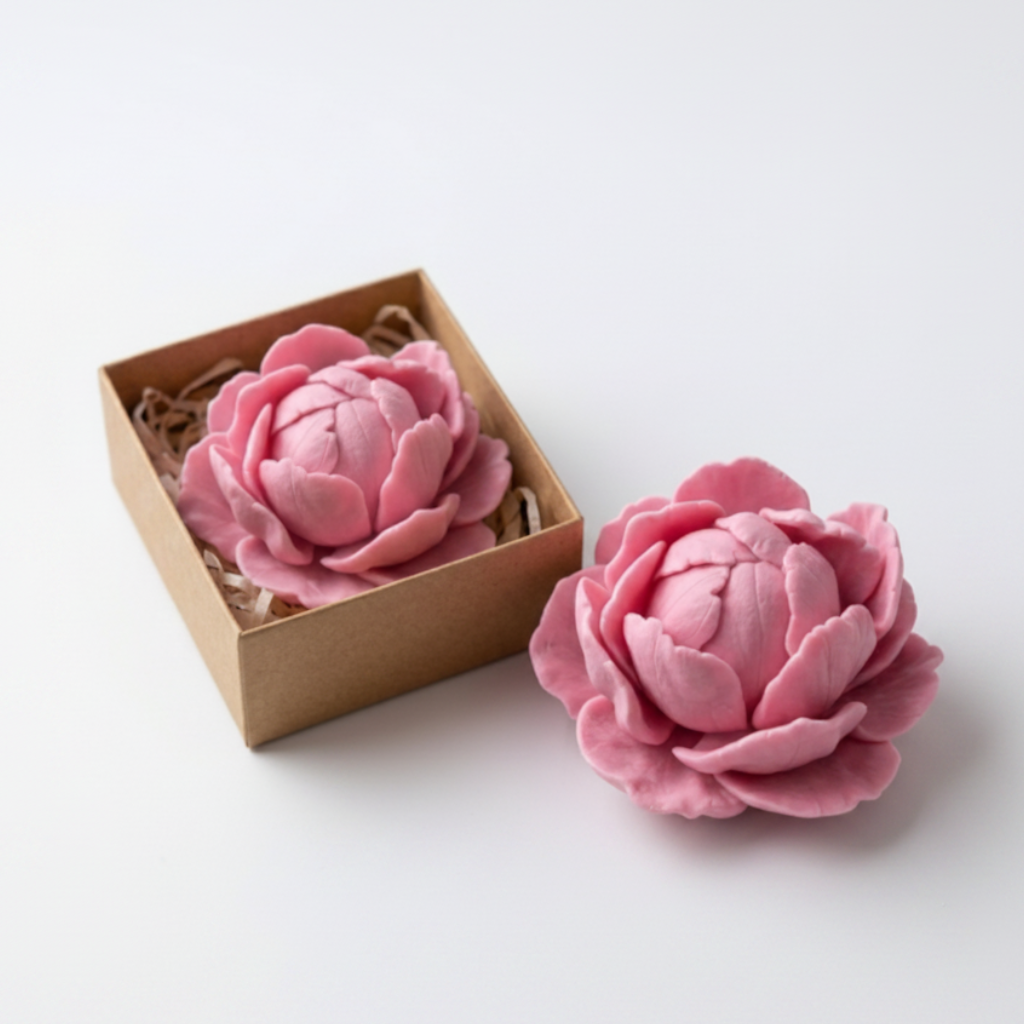 Pfingstrose in Verpackung Seifenrose