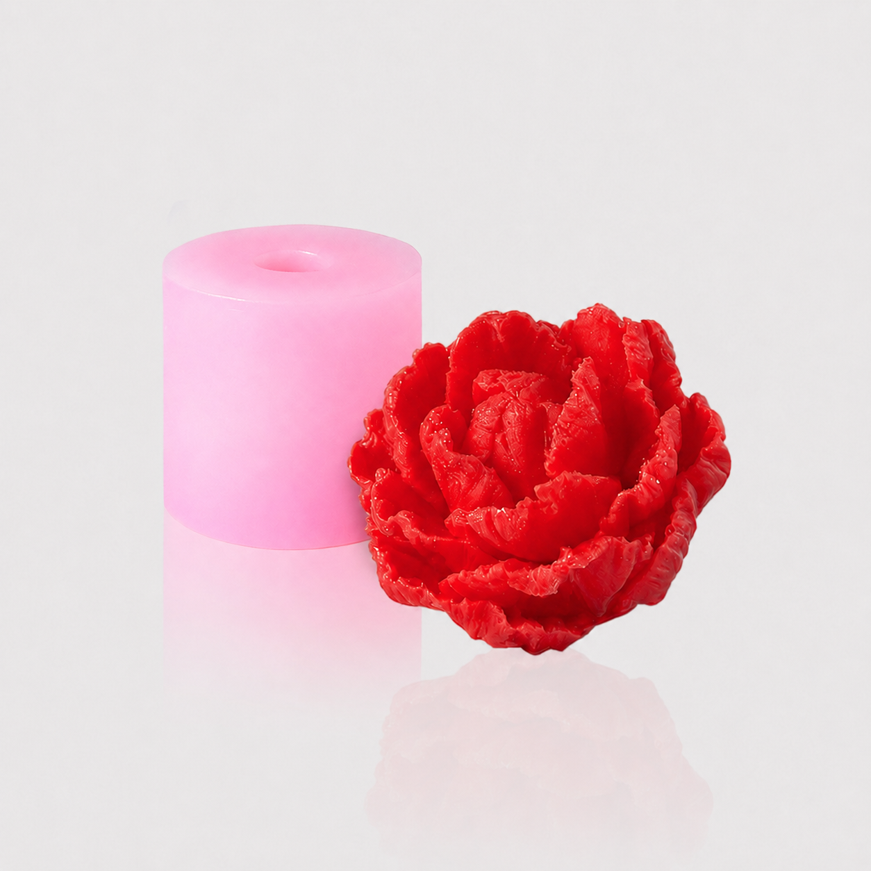 Silikonform 3D Blume Mohn Kerzenform