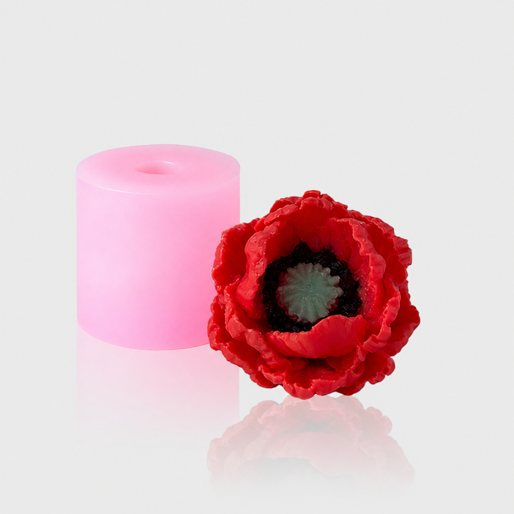 Silikonform Blumenform Kerzenform Harzform Mohn