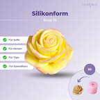 Silikonform 3D Rose 14