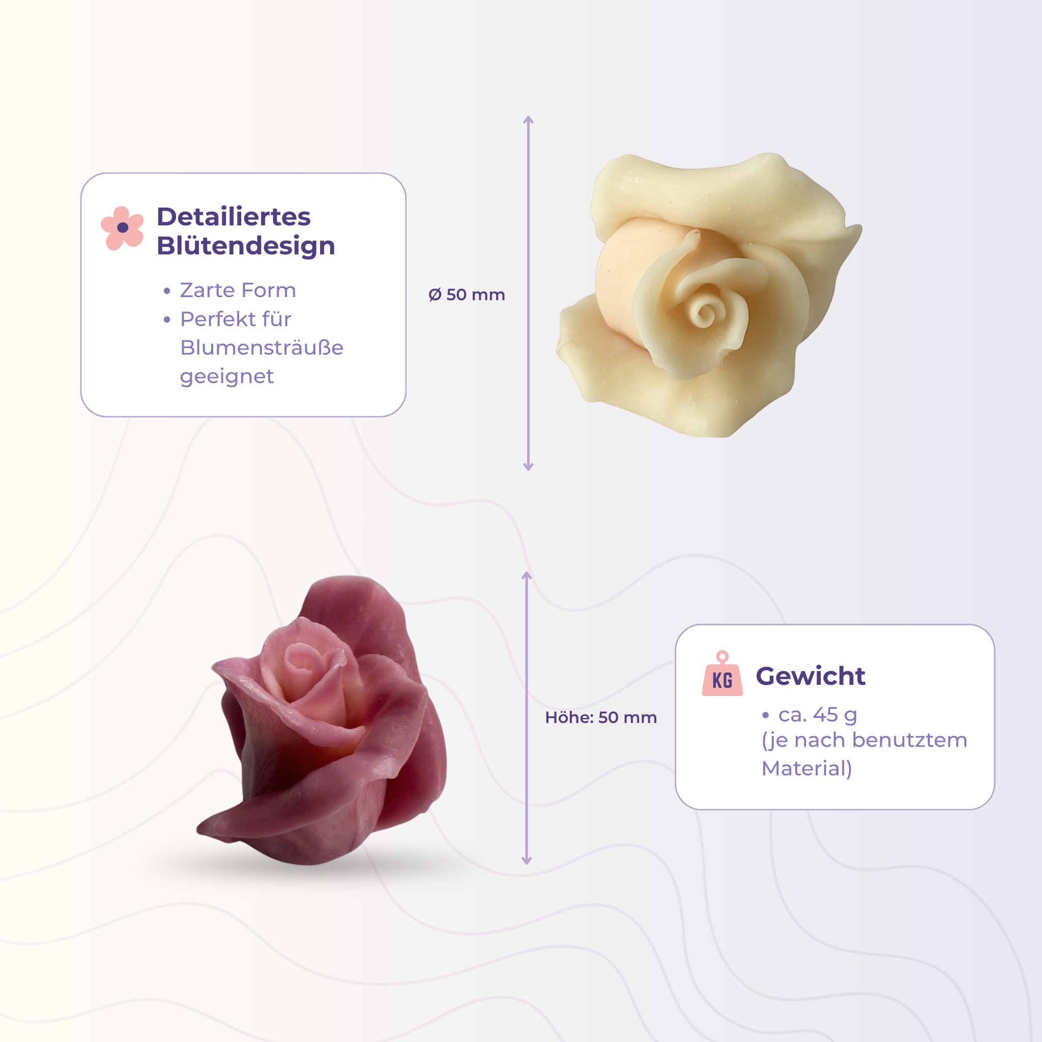Silikonform 3D Rose 21