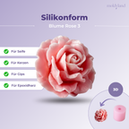 Silikonform 3D Rose 3