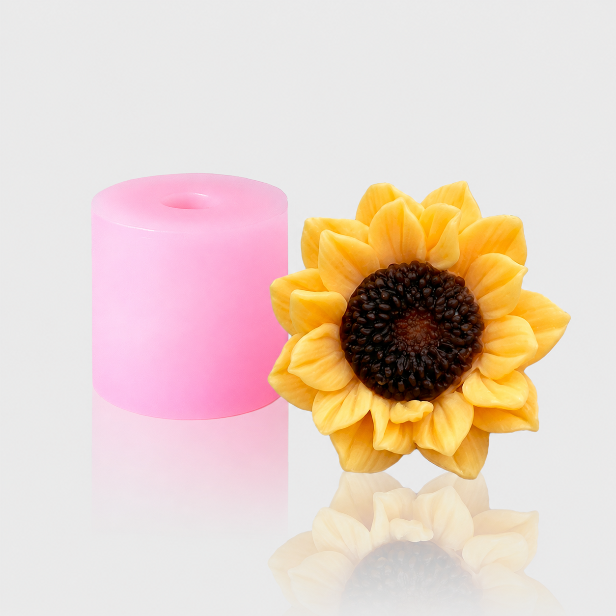 Silikonform Gießform Kerzenform Sonnenblume