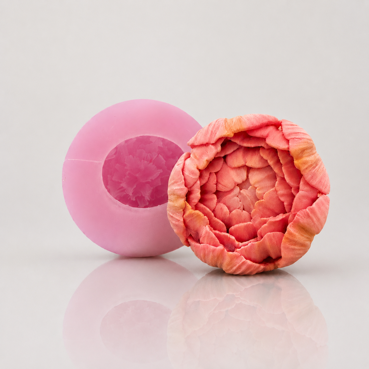 Silikonform Pfingstrose, Blumenform, Gießform