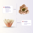 Blume 14 aus der 3D-Silikonform – Maße und Gewicht des Gießlings