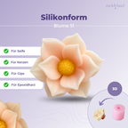 3D-Silikonform Blume 51 – Gießform für Seife, Kerzen, Gips und Harz