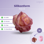 3D-Silikonform Rose 22 – Gießform für Seife, Kerzen, Gips und Harz