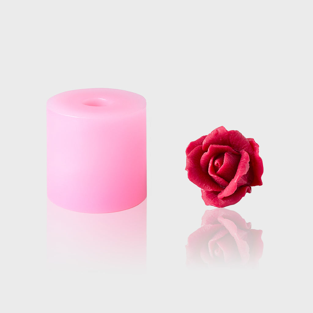3D-Silikonform Rose 7 größer mit gegossener Rosenblüte